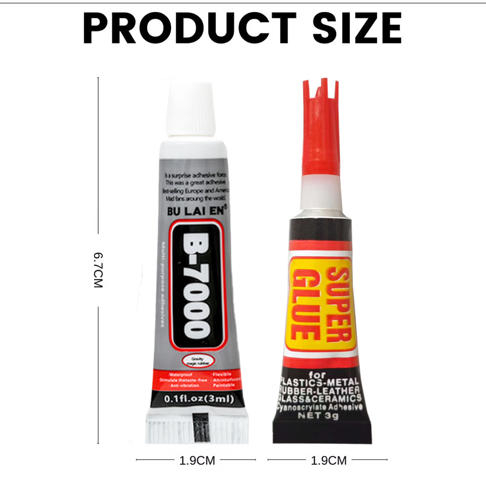 3ml b7000 vidro plástico unive - Contact Cement Glue avaliação e preço