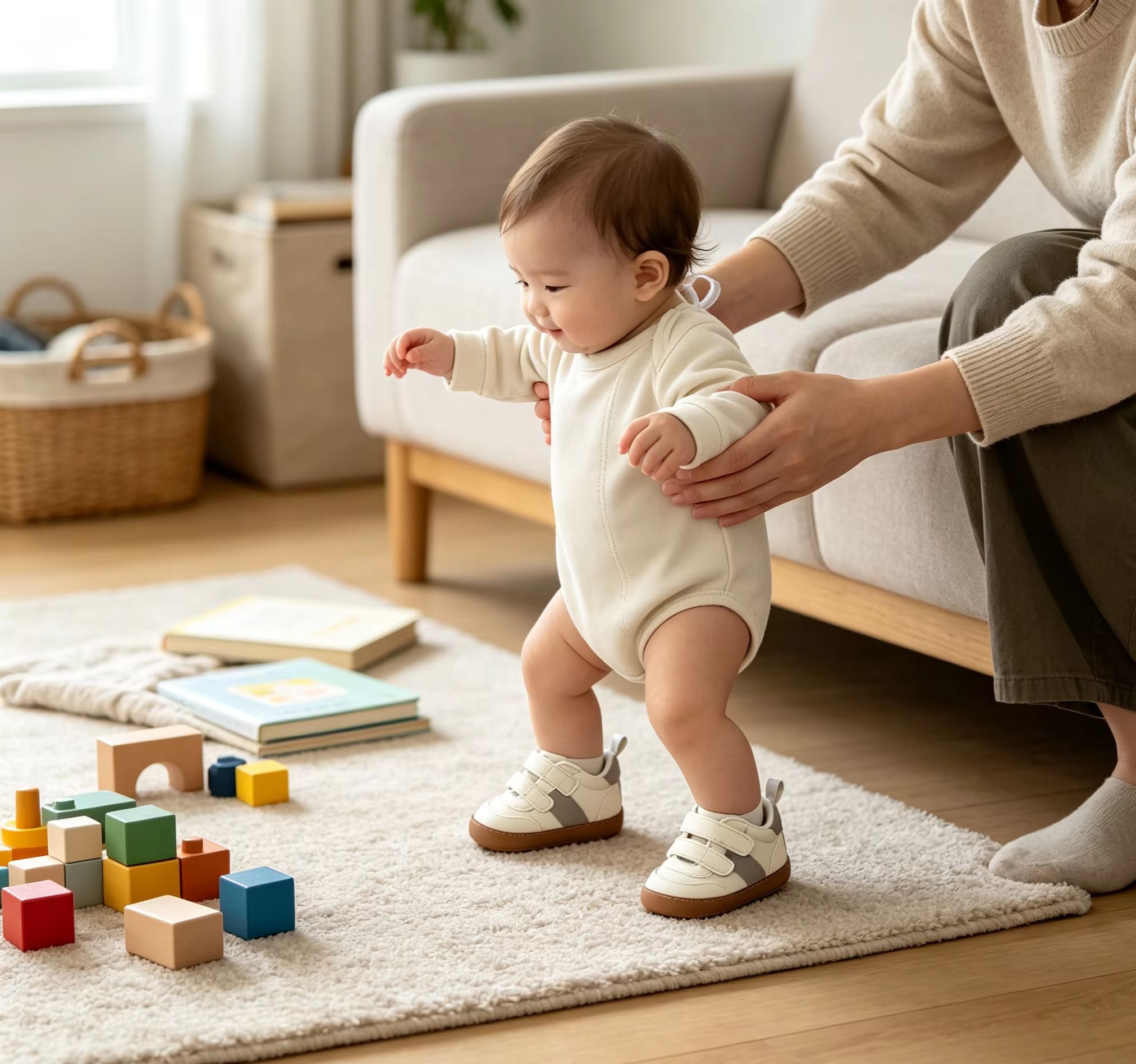 Tênis para Bebês Oddler, Sola  - Velcro Hook Loop avaliação e preço