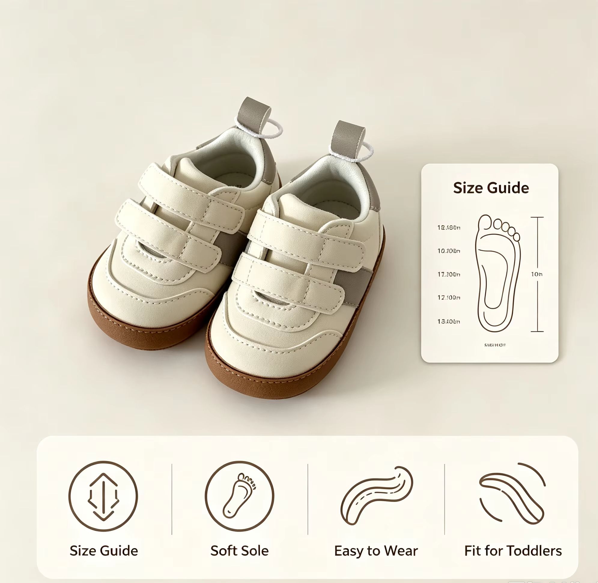 Tênis para Bebês Oddler, Sola  - Velcro Hook Loop avaliação e preço